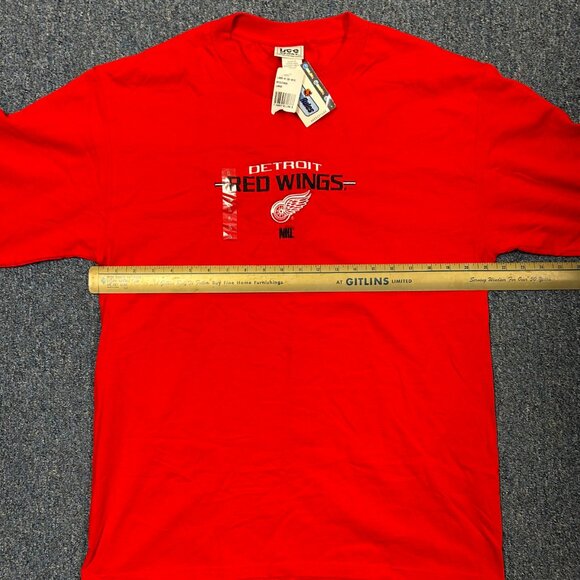Detroit Red Wings NHL Hockey Embroidered T Shirt Sz L New NWT - Picture 4 of 7